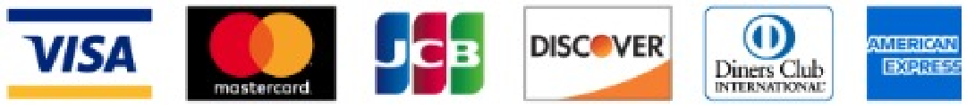 VISA、マスターカード、JCB、ディスカバーカード、ダイナースクラブカード、アメリカンエキスプレスカードが使用できます