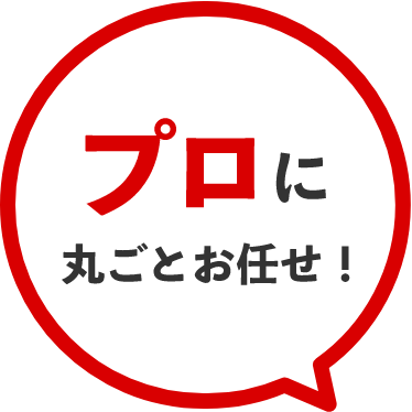 プロに丸ごとお任せ！